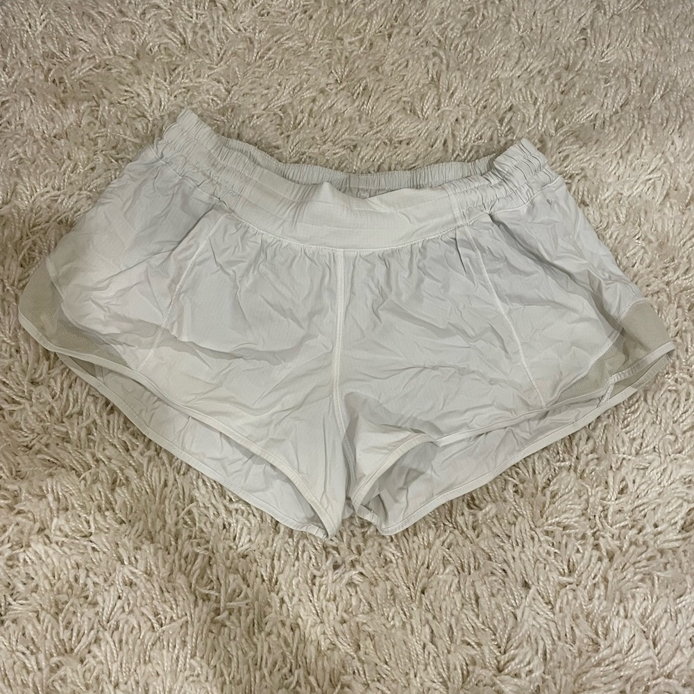 Lululemon white hotty hot shorts
